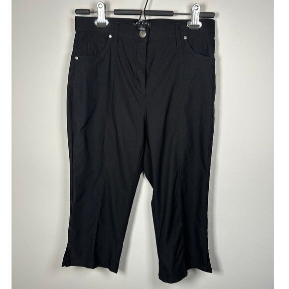 Tribal Black High Waisted Capris Pants Women's 4 - Picture 1 of 9